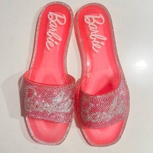 Barbie Pink Glitter Slide Sandals